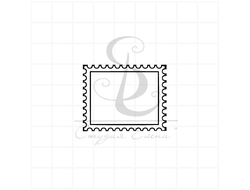 Штамп  с рамочным контуром марки