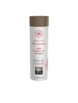 СЪЕДОБНОЕ МАСЛО ДЛЯ ТЕЛА SHIATSU КЛУБНИКА & КРАСНЫЙ ПЕРЕЦ