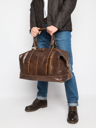 Кожаная дорожная сумка Campora Premium sienna (арт. 
4019-63)