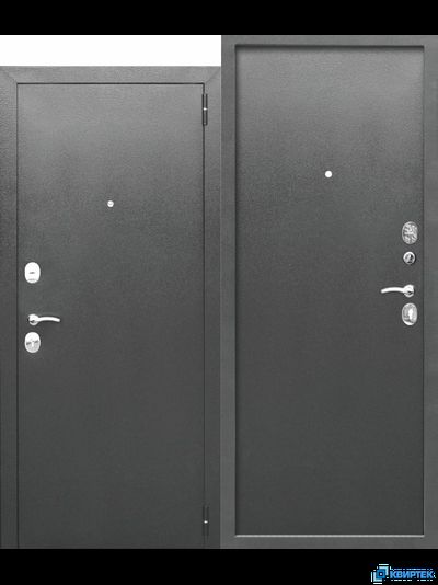Дверь входная металлическая Гарда 7 см Букле графит металл/металл купить в Челябинске | КВИРТЕК