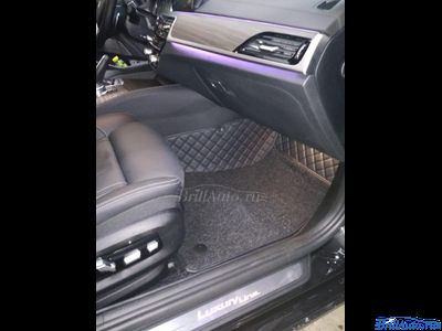 3D коврики в салон BMW 5 серия из экокожи
