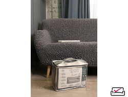 Чехол на 3х местный диван Микрофибра Грэй. Защита мягкой мебели  от животных.