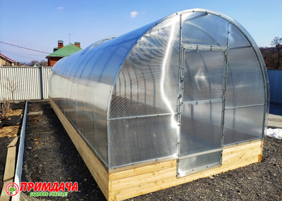 Теплица «Дачница Усиленная» 3*10 м. СОТОВЫЙ ПОЛИКАРБОНАТ 4 ММ. (модификация 1)