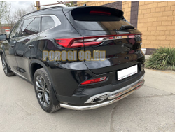 Защита заднего бампера угловая большая двойная d53/42 для CheryExeed TXL 2020-
