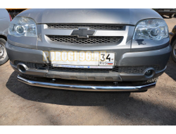 Защита переднего бампера d60 для Chevrolet Niva 2010-