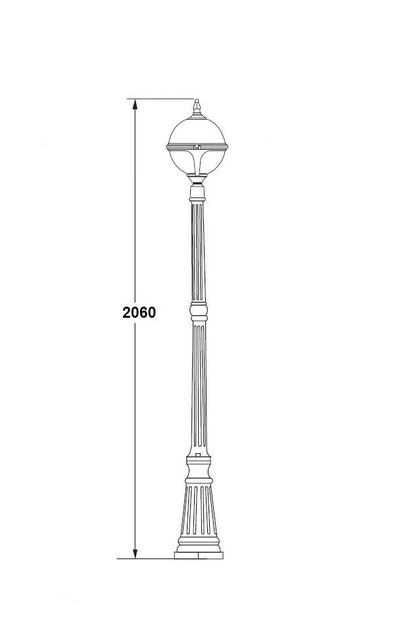 Парковый светильник VENA smoke  (h-176cm)