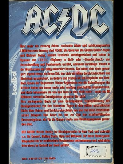AC DC Hammerhart Und Felsenfest Martin Huxley Book