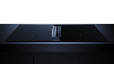 Индукционная варочная панель с вытяжкой Kuppersbusch KMI 9350.0 SR Silver Chrome