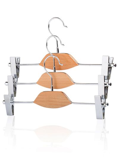 AM030 Вешалка металлическая брючная с прищепками