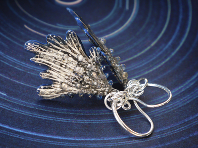 Серьги-крылья "Дитя звёздного моря", волшебное украшение-талисман