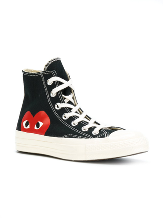 Кеды Converse Play Comme Des Garçons черные высокие купить