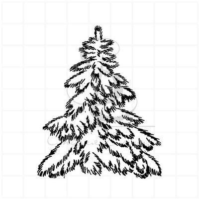 елка пушистая, штамп