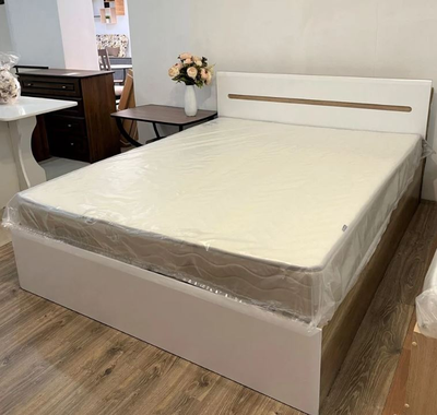 Кровать "Наоми" (КР-11) 1,6м МДФ белый глянец (БТС)