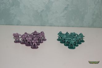 Пехотинцы ZOD, 10 зеленых + 10 фиолетовых, полистирол