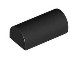 Slope, Curved 1 x 2 x 2/3 Double, Black (3563 6472004)