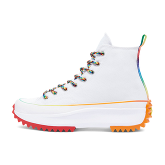 Converse кеды Run Star Hike Pride High Top женские белые с разноцветной подошвой