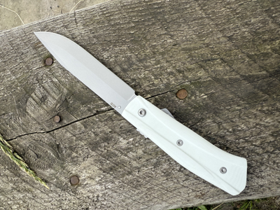 Складной нож Wild West сталь AUS 10, рукоять G10, цвет белый рельеф