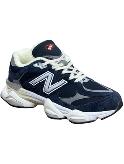New Balance 9060 Navy White с мехом
