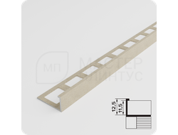 Окантовочный плиточный профиль из алюминия 10 мм. Лука ПК 01 бронза