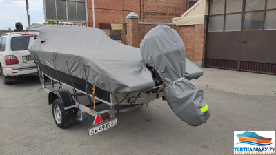 Тент на лодку ВОЛЖАНКА 5.0 FISH- 2020 (с леерами на носу)