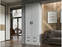 ЛДСП Шкаф ДУЭТ Белый гладкий