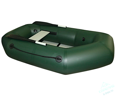 Лодка ПВХ Polar Bird Чирок Гребная PB-190Т Teal со стеклокомпозитной сланью и банкой Зелёная