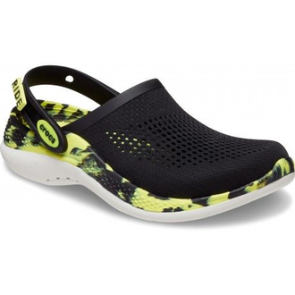 CROCS LITERIDE CLOG 360 MARBLED BLACK CITRUS
