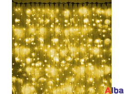 Занавес 2*9 м, ЖЕЛТЫЙ, IP65 мерцание