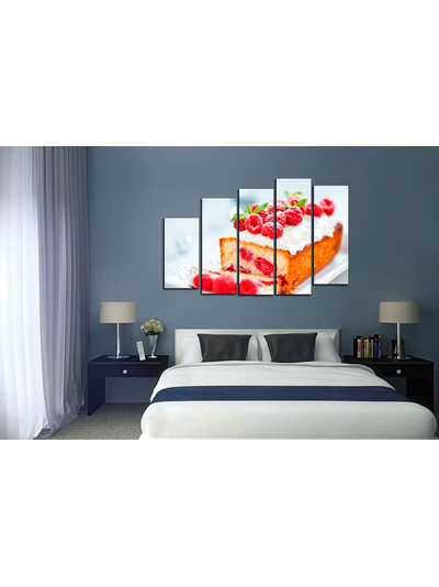 Модульная картина &quot;Малиновый кекс&quot;