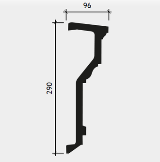 Карниз 4.81.001 сборный - 290*96*2000мм