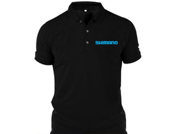 Веломайка Shimano, |M|L|XL|, поло коротк. рук., черная, SHI17001M