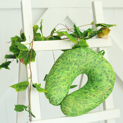 Дорожная подушка-подголовник антистресс "Трава"