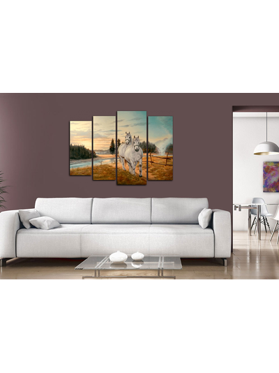 Модульная картина &quot;Странствующие лошади&quot;