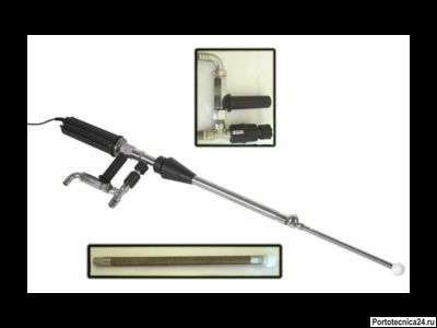 Насадка для мойки емкостей М25Е с откачкой электропривод; 730мм; 10-25 л/мин; 220В-12В.