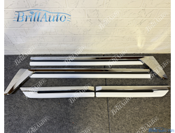 Молдинги Lexus LX600 LX500d на двери белые, хром