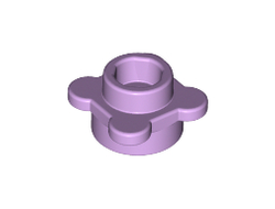 Plate, Round 1 x 1 with Flower Edge 4 Knobs / Petals, Lavender (33291 / 6074906 / 6170305)