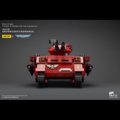 Хищник-Аннигилятор Кровавых Ангелов (Warhammer 40k) - КОЛЛЕКЦИОННАЯ ФИГУРКА 1/18 Blood Angels Predator Annihilator with Twin Lascannons (JT01499) - JOYTOY