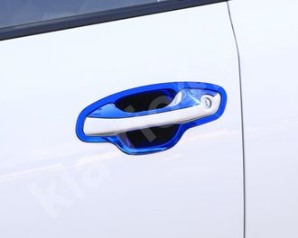 Хром окантовки-чашки на внешние ручки дверей Киа Рио Икслайн - Kia X-Line - Kia X 2017-2023