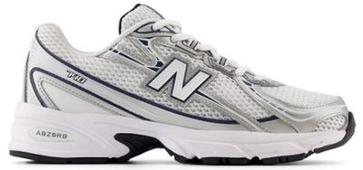 New Balance 740 All White Navy