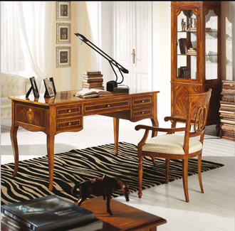 ПИСЬМЕННЫЙ СТОЛ С ИНТАРСИЕЙ В ВИДЕ ГЕРБА (L140*P70*h80) ART. 21.38