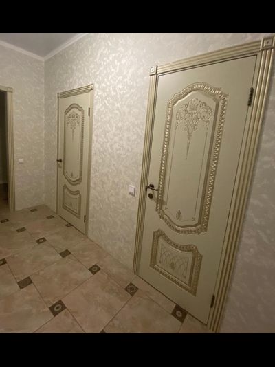 СОЛО NEW В3. СЛОНОВАЯ КОСТЬ/ ПАТИНА БЕЛОЕ ЗОЛОТО. ПОЛОТНО ГЛУХОЕ