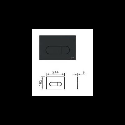 Комплект: инсталляция Vitra Core 732-5800-001 и панель смыва Root R 740-2211, черный матовый, для унитазов 3/6 л, глубина установки 12 см, 800-1874