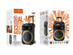 Портативная колонка HOCO HA5 Winner wireless 2 микрофона (черный)