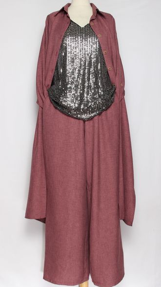 КОСТЮМ БРЮЧНЫЙ "ДВОЙКА" брусника р.50,52,54