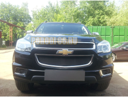 Защита радиатора Chevrolet Trailblazer 2013- (2 части) black