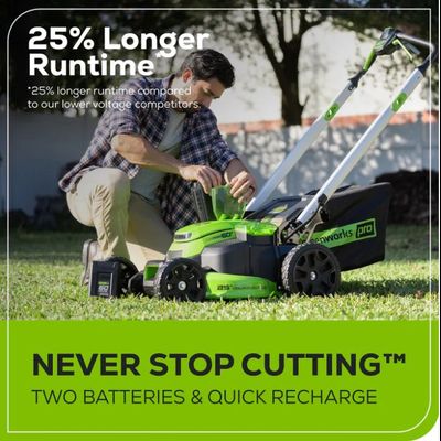 Аккумуляторная газонокосилка Greenworks GD60LM61 TwinForce