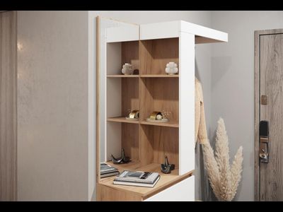 Хелен Прихожая 1260х1980х355 Крафт золотой/белый