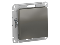 Выключатель 1-клавишный, сталь, серия Atlas Design