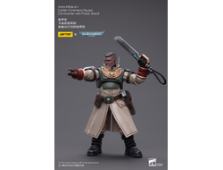 Командир Кадианской Гвардии (Warhammer 40k) - КОЛЛЕКЦИОННАЯ ФИГУРКА 1/18 Astra Militarum Cadian Command Squad Commander with Power Sword (JT7905) - JOYTOY