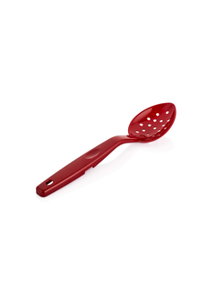 Ложка гарнирная 29,5 см., L ручки 20,5 см. перфор., поликарбонат, красная